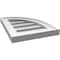 Ekena Millwork Quarter Round Top Right Surface Mount PVC Gable Vent w/ 2"W x 1-1/2"P Brickmould Frame, 12"W x 16"H GVPQR12X1602SF - alternate 4